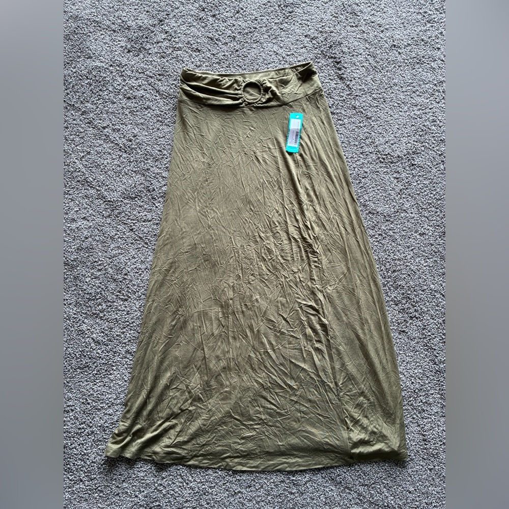 Gilli Khaki Strapless Maxi Dress